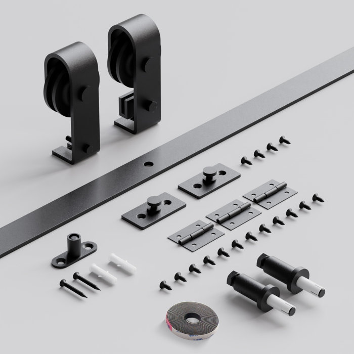 ATT Top Mount BiFold Sliding Single Barn Door Hardware & Reviews Wayfair